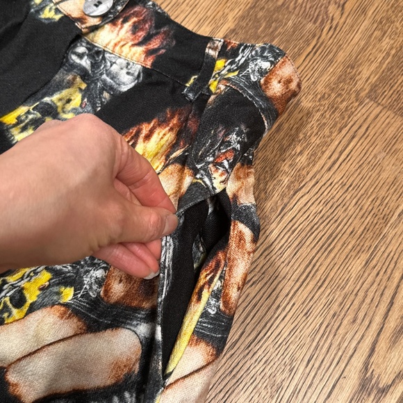 Fashion Brand Company Penelope Gazin Motorcycle Pinup Girl Woven Pants Womens S - Picture 5 of 10